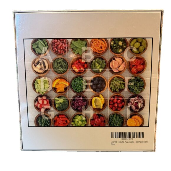 I.C. Store 1000 piece Jigsaw Puzzle Colorful chopped fruits veggies SEALED NEW - Picture 2 of 6